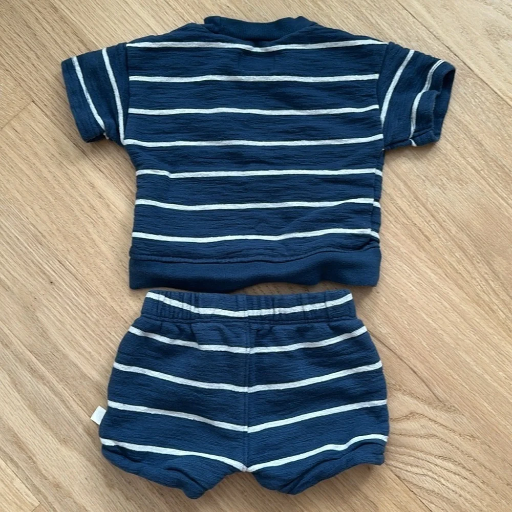 Striped Blue Kids Matching Set